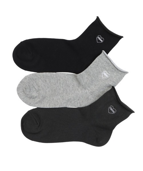 HANES(ヘインズ)の「HANES/ヘインズ ソックス Hanes originals クォーターレングス 3足組 HWSCD202(ソックス/靴下・レディース・マルチ/その他・S)」の2枚目の写真