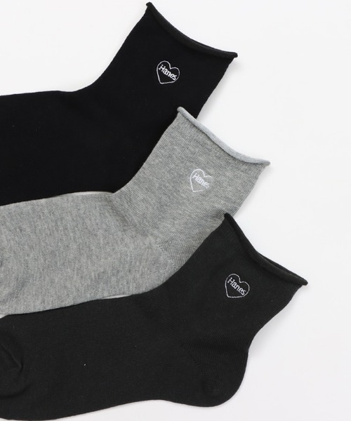 HANES(ヘインズ)の「HANES/ヘインズ ソックス Hanes originals クォーターレングス 3足組 HWSCD202(ソックス/靴下・レディース・マルチ/その他・S)」の6枚目の写真