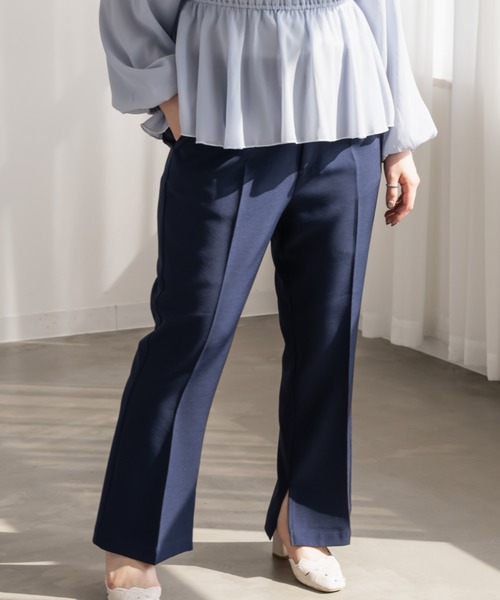 CLETTE(クレット)の「CLETTEオリジナルセンタープレスフレアパンツ(その他パンツ・レディース・ブラック/ブラウン/ネイビー・4L/3L/LL)」の10枚目の写真