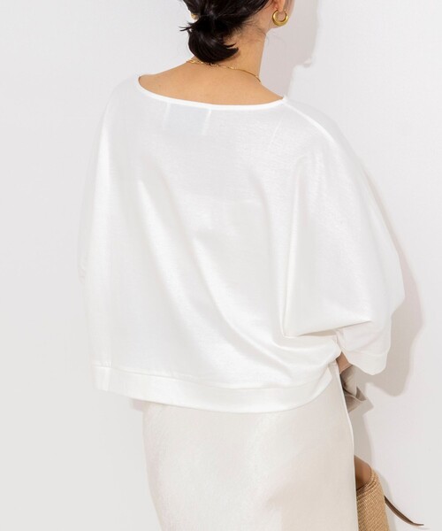 NOLLEY’S(ノーリーズ)の「ウォッシャブルドルマンTシャツ(Tシャツ/カットソー・レディース・サックスブルー/ブラック/オフホワイト/ホワイト系その他4/イエロー・38)」の14枚目の写真