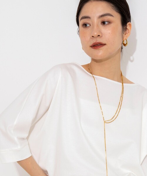 NOLLEY’S(ノーリーズ)の「ウォッシャブルドルマンTシャツ(Tシャツ/カットソー・レディース・サックスブルー/ブラック/オフホワイト/ホワイト系その他4/イエロー・38)」の15枚目の写真