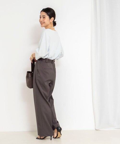 NOLLEY’S(ノーリーズ)の「ウォッシャブルドルマンTシャツ(Tシャツ/カットソー・レディース・サックスブルー/ブラック/オフホワイト/ホワイト系その他4/イエロー・38)」の20枚目の写真