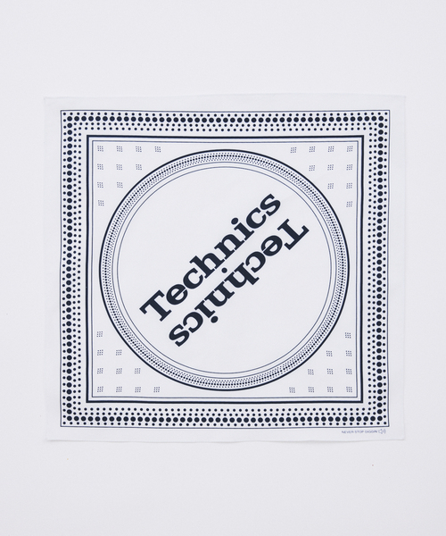 JOURNAL STANDARD（ジャーナルスタンダード）の「Technics x JOURNAL STANDARD バンダナ（バンダナ/スカーフ・メンズ・ホワイト/ネイビー・FREE）」の2枚目の写真