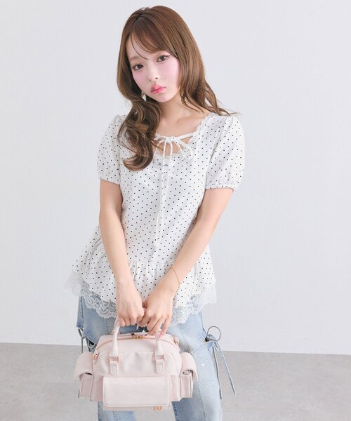 セール】【着回し力◎】ドロストレースチュニック（Tシャツ/カットソー 