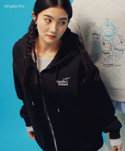 GLOBAL WORK（グローバルワーク）の「ドラえもん/ライトクッションZIPパーカー/646957（パーカー・メンズ・ライトグレー/ブラック・LARGE/MEDIUM）」の13枚目の写真