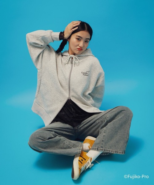 GLOBAL WORK（グローバルワーク）の「ドラえもん/ライトクッションZIPパーカー/646957（パーカー・メンズ・ライトグレー/ブラック・LARGE/MEDIUM）」の17枚目の写真