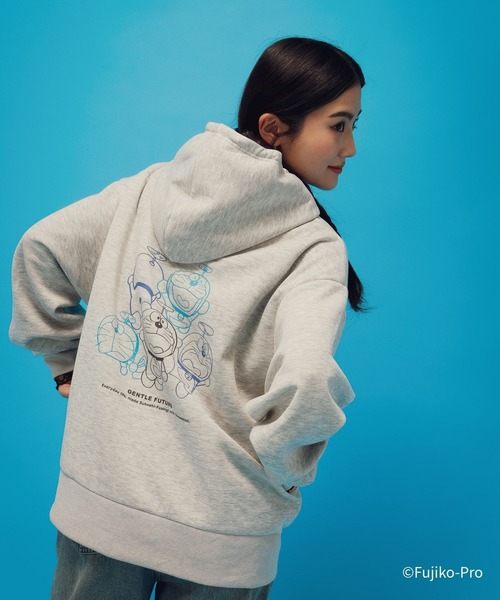 GLOBAL WORK（グローバルワーク）の「ドラえもん/ライトクッションZIPパーカー/646957（パーカー・メンズ・ライトグレー/ブラック・LARGE/MEDIUM）」の21枚目の写真