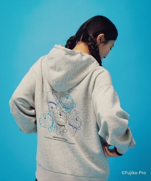 GLOBAL WORK（グローバルワーク）の「ドラえもん/ライトクッションZIPパーカー/646957（パーカー・メンズ・ライトグレー/ブラック・LARGE/MEDIUM）」の22枚目の写真