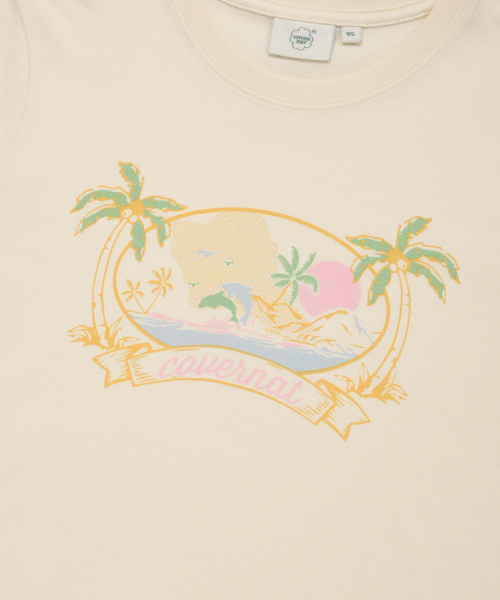 COVERNAT WOMAN(カバーナットウーマン)の「ウィメンズクロップビーチファムTシャツ アイボリー(Tシャツ/カットソー・レディース・その他・WS/WM)」の5枚目の写真