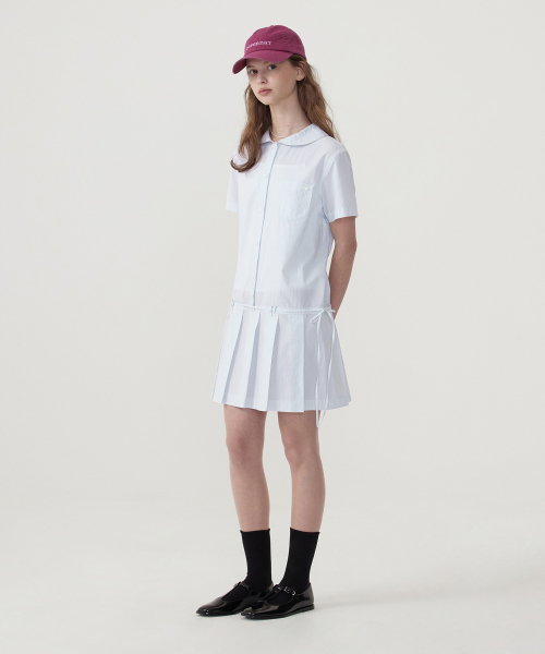 COVERNAT WOMAN(カバーナットウーマン)の「ウィメンズプリーツシャツワンピーススカイブルー(ワンピース・レディース・その他・WS/WM)」の8枚目の写真