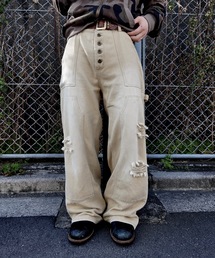 ヴィンテージベイカーバギーダブルニーペインターパンツ