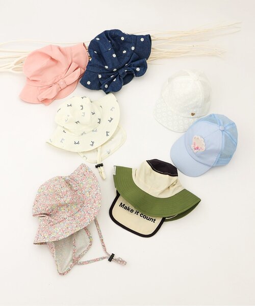 apres les cours(アプレレクール)の「モチーフキャップ(キャップ・キッズ・ピンク/アイボリー/サックスブルー・50/54/58)」の17枚目の写真