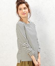 green label relaxing | KF リップルBOR B/N PO カットソー◆(Tシャツ/カットソー)