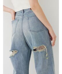 EVRIS（エヴリス）の「BACKスラッシュレースハイウエストワイドデニムパンツ（デニムパンツ）」
