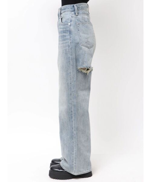 EVRIS（エヴリス）の「BACKスラッシュレースハイウエストワイドデニムパンツ　春服（デニムパンツ・レディース・インディゴブルー/ライトブルー/ブラック・SMALL/MEDIUM）」の15枚目の写真