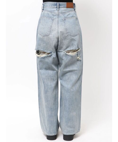 EVRIS（エヴリス）の「BACKスラッシュレースハイウエストワイドデニムパンツ　春服（デニムパンツ・レディース・インディゴブルー/ライトブルー/ブラック・SMALL/MEDIUM）」の16枚目の写真