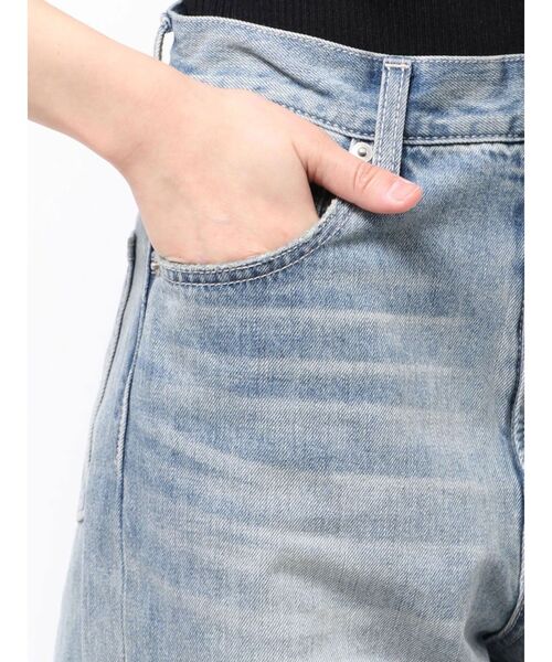 EVRIS（エヴリス）の「BACKスラッシュレースハイウエストワイドデニムパンツ　春服（デニムパンツ・レディース・インディゴブルー/ライトブルー/ブラック・SMALL/MEDIUM）」の19枚目の写真