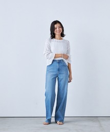 YANUK/ヤヌーク】「SpillProof加工」ワイドストレート デニムパンツ