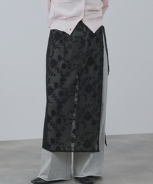 Mac-House（マックハウス）の「Free Nature  コットン刺繍 メッシュレース ラップマキシスカート（スカート）」