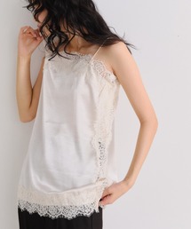 Shelly island（シェリーアイランド）の「サテン裾レースインナーキャミソール（キャミソール）」