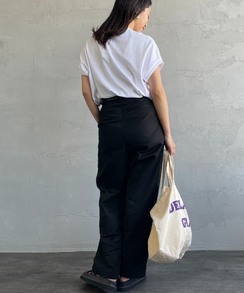 GYMPHLEX（ジムフレックス）の「[GYMPHLEX/ジムフレックス] ワンポイントロゴ刺繍 ノースリーブカットソー（Tシャツ/カットソー・レディース・ホワイト/ライトグリーン/ブラック・14）」の9枚目の写真