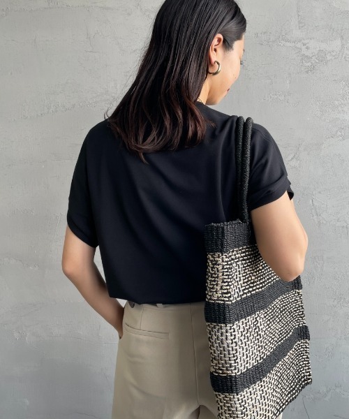 GYMPHLEX（ジムフレックス）の「[GYMPHLEX/ジムフレックス] ワンポイントロゴ刺繍 ノースリーブカットソー（Tシャツ/カットソー・レディース・ホワイト/ライトグリーン/ブラック・14）」の16枚目の写真