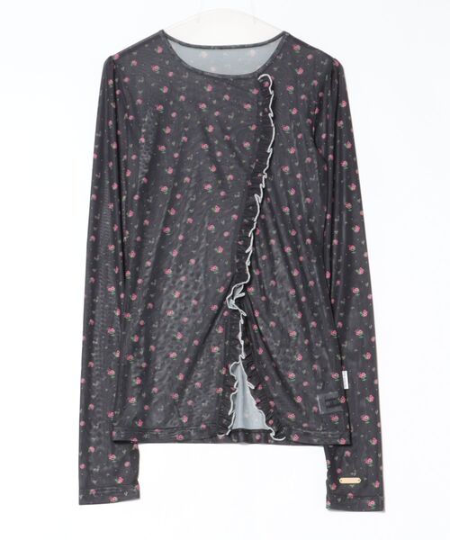 Little sunny bite(リトルサニーバイト)の「littlesunnybite/リトルサニーバイト/floral tulle top(Tシャツ/カットソー・レディース・ブラック/ピンク/ホワイト・S/M)」の13枚目の写真