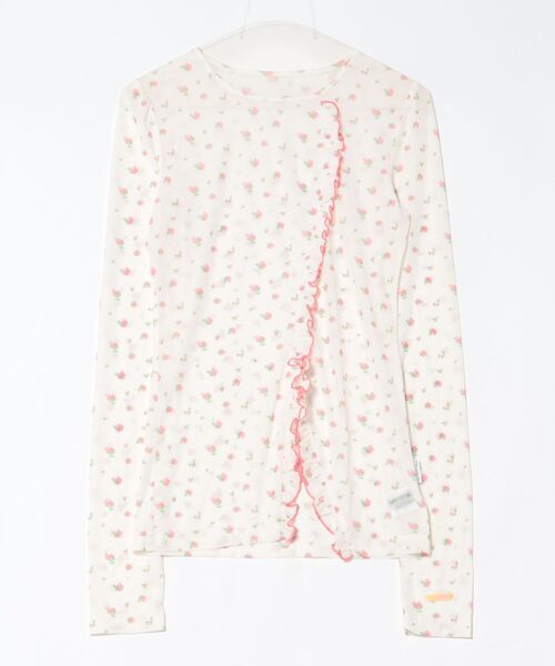 Little sunny bite(リトルサニーバイト)の「littlesunnybite/リトルサニーバイト/floral tulle top(Tシャツ/カットソー・レディース・ブラック/ピンク/ホワイト・S/M)」の11枚目の写真