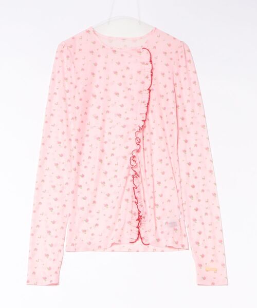 Little sunny bite(リトルサニーバイト)の「littlesunnybite/リトルサニーバイト/floral tulle top(Tシャツ/カットソー・レディース・ブラック/ピンク/ホワイト・S/M)」の14枚目の写真