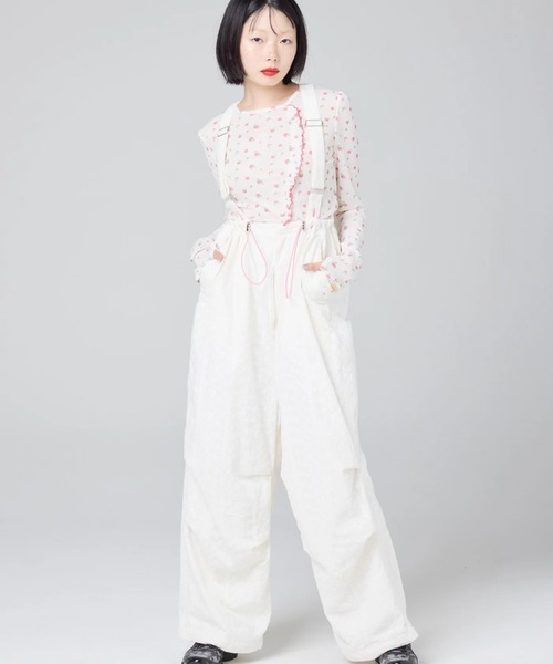 Little sunny bite(リトルサニーバイト)の「littlesunnybite/リトルサニーバイト/floral tulle top(Tシャツ/カットソー・レディース・ブラック/ピンク/ホワイト・S/M)」の15枚目の写真