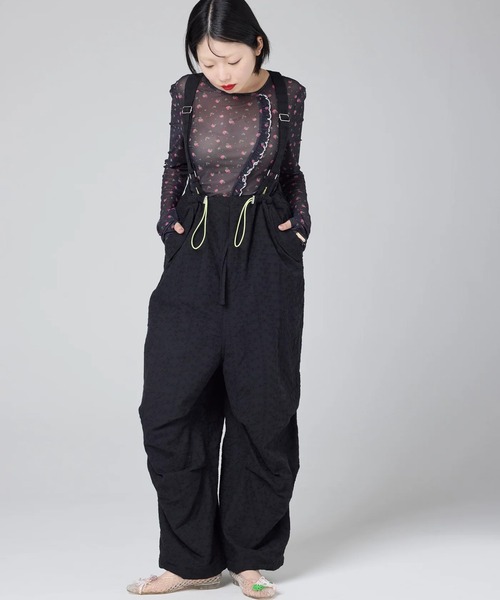 Little sunny bite(リトルサニーバイト)の「littlesunnybite/リトルサニーバイト/floral tulle top(Tシャツ/カットソー・レディース・ブラック/ピンク/ホワイト・S/M)」の7枚目の写真