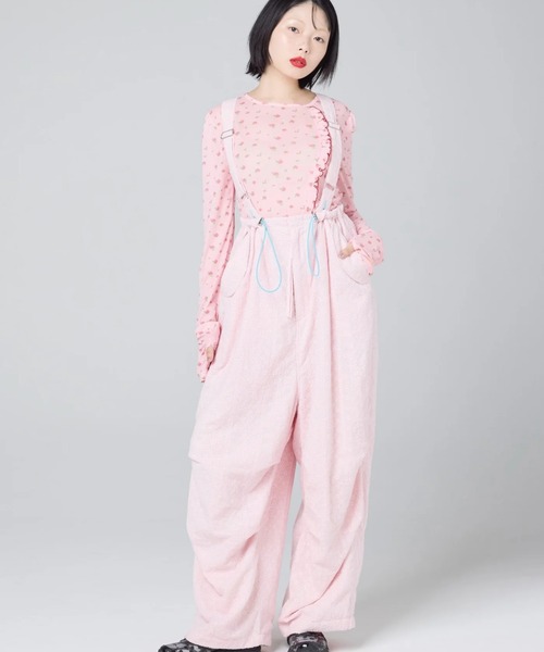 Little sunny bite(リトルサニーバイト)の「littlesunnybite/リトルサニーバイト/floral tulle top(Tシャツ/カットソー・レディース・ブラック/ピンク/ホワイト・S/M)」の9枚目の写真