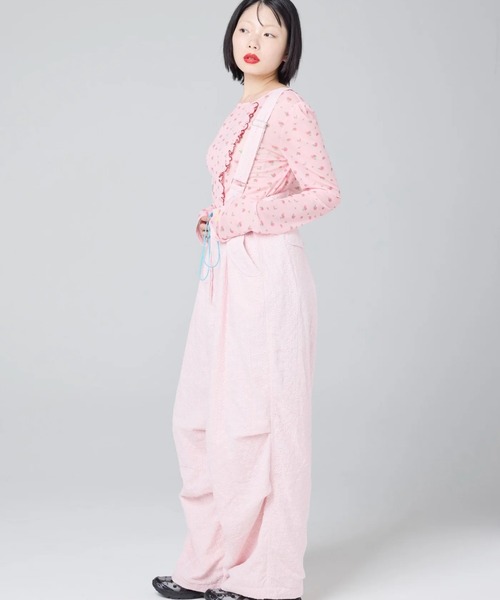 Little sunny bite(リトルサニーバイト)の「littlesunnybite/リトルサニーバイト/floral tulle top(Tシャツ/カットソー・レディース・ブラック/ピンク/ホワイト・S/M)」の10枚目の写真
