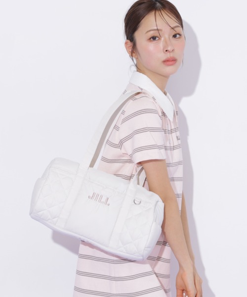 ｌOUNIE　キルティングボストンバック　シルバー未使用 Loche Quilted Boston Bag ロシェキルティングボストン LLサイズ【第2