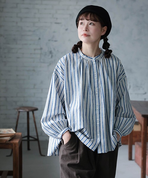 soulberry(ソウルベリー)の「あまからレシピのブラウス(シャツ/ブラウス・レディース・ネイビー・L/M/5L/4L/3L/LL)」の14枚目の写真