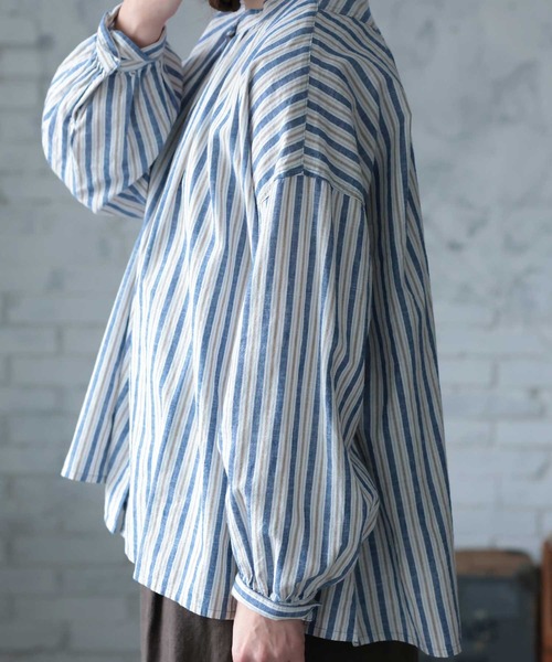 soulberry(ソウルベリー)の「あまからレシピのブラウス(シャツ/ブラウス・レディース・ネイビー・L/M/5L/4L/3L/LL)」の9枚目の写真