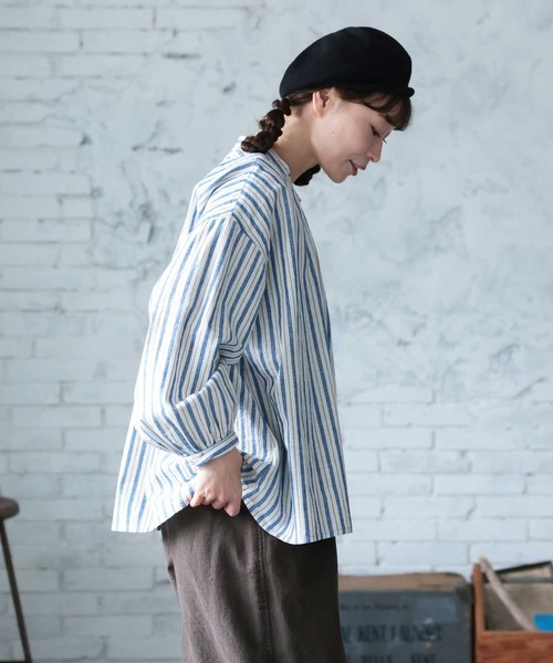 soulberry(ソウルベリー)の「あまからレシピのブラウス(シャツ/ブラウス・レディース・ネイビー・L/M/5L/4L/3L/LL)」の13枚目の写真