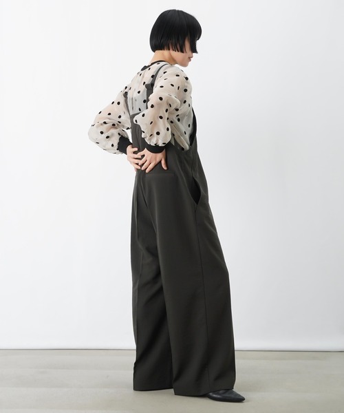 LUCA/LADY LUCK LUCA（ルカ/レディラックルカ）の「LC/LLL シアードットフロッキー長袖カーディガン（カーディガン/ボレロ・レディース・グレー/ブラック・FREE）」の5枚目の写真