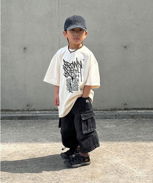 BROWNBREATH KIDS（ブラウンブレスキッズ）の「KIDS DELIVERY TAG TEE - BROWN（Tシャツ/カットソー・レディース・その他・110/120/130/140/150）」の3枚目の写真