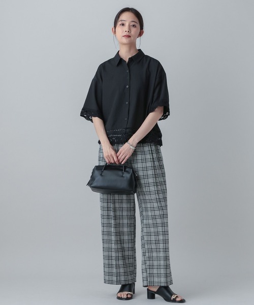 GLOBAL WORK(グローバルワーク)の「MATINEE LINE/バテンレース半袖シャツ/656174(シャツ/ブラウス・レディース・ホワイト系その他2/ブラック・LARGE/MEDIUM)」の10枚目の写真