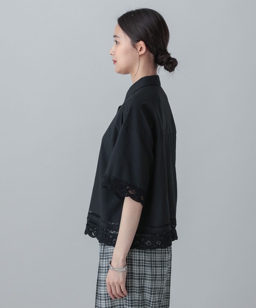 GLOBAL WORK(グローバルワーク)の「MATINEE LINE/バテンレース半袖シャツ/656174(シャツ/ブラウス・レディース・ホワイト系その他2/ブラック・LARGE/MEDIUM)」の15枚目の写真