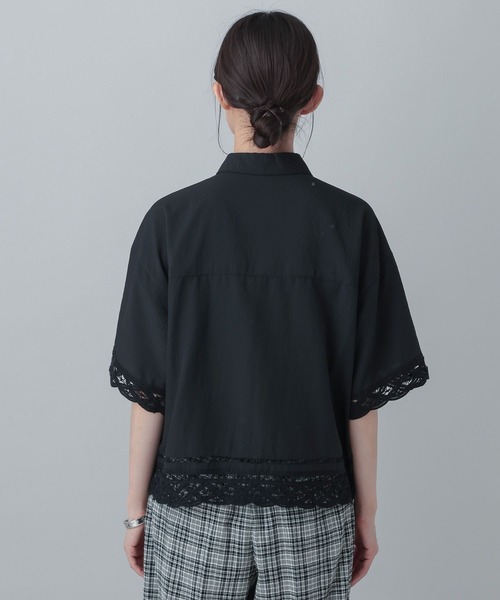 GLOBAL WORK(グローバルワーク)の「MATINEE LINE/バテンレース半袖シャツ/656174(シャツ/ブラウス・レディース・ホワイト系その他2/ブラック・LARGE/MEDIUM)」の16枚目の写真