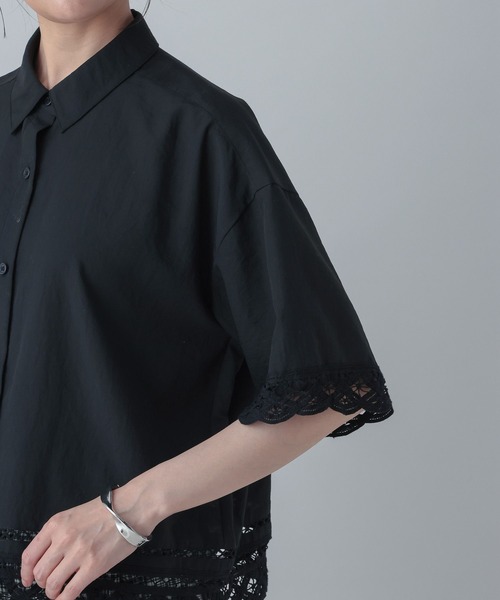 GLOBAL WORK(グローバルワーク)の「MATINEE LINE/バテンレース半袖シャツ/656174(シャツ/ブラウス・レディース・ホワイト系その他2/ブラック・LARGE/MEDIUM)」の19枚目の写真