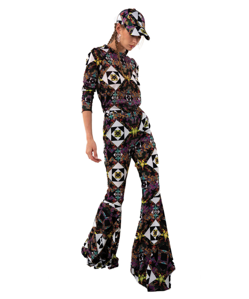 GREEDILOUS(グリディアス)の「ブラックジオメトリックパンツ(その他パンツ・レディース・その他・S/M/L/XS)」の3枚目の写真