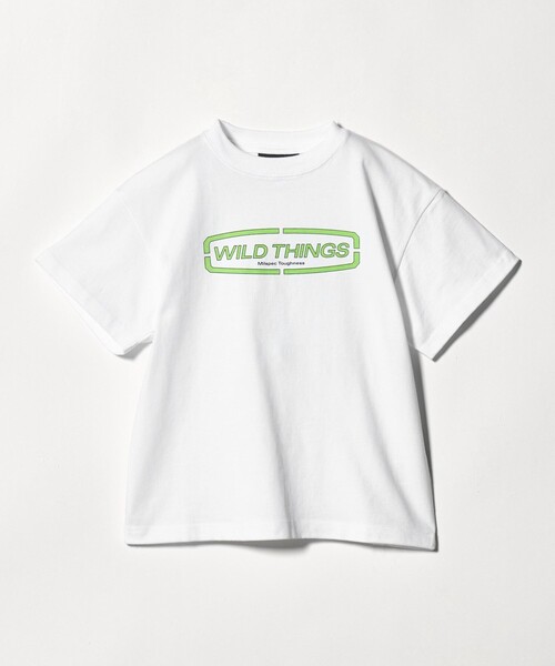 WILD THINGS(ワイルドシングス)の「【別注】<WILD THINGS> ロゴ ショートスリーブ Tシャツ / キッズ 110cm-130cm(Tシャツ/カットソー・キッズ・ホワイト/ブラック/ネイビー・XS(110-120cm)/S(120-130cm))」の2枚目の写真