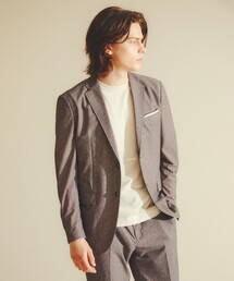 DESIGNWORKS | 【セットアップ対応】ナイロントリコット ダブルプリント ジャケット / ストレッチ / パッカブル仕様(テーラードジャケット)