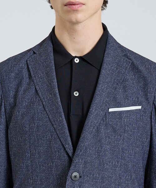 DESIGNWORKS(デザインワークス)の「【セットアップ対応】ナイロントリコット ダブルプリント ジャケット / ストレッチ / パッカブル仕様(テーラードジャケット・メンズ・グレー/ネイビー・46/44/52/50/48)」の7枚目の写真