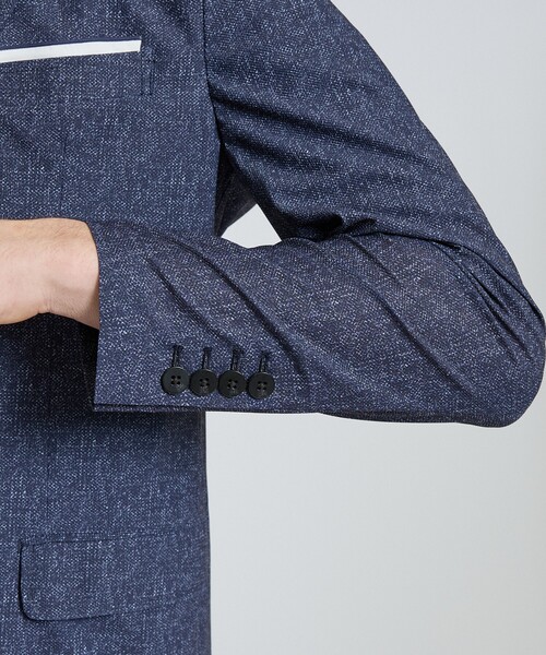 DESIGNWORKS(デザインワークス)の「【セットアップ対応】ナイロントリコット ダブルプリント ジャケット / ストレッチ / パッカブル仕様(テーラードジャケット・メンズ・グレー/ネイビー・46/44/52/50/48)」の6枚目の写真