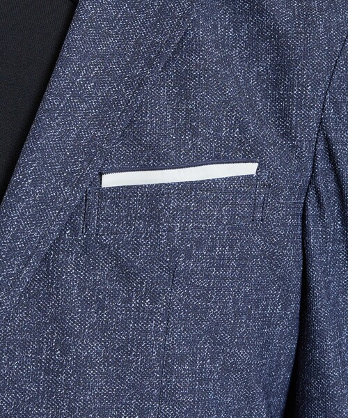 DESIGNWORKS(デザインワークス)の「【セットアップ対応】ナイロントリコット ダブルプリント ジャケット / ストレッチ / パッカブル仕様(テーラードジャケット・メンズ・グレー/ネイビー・46/44/52/50/48)」の4枚目の写真