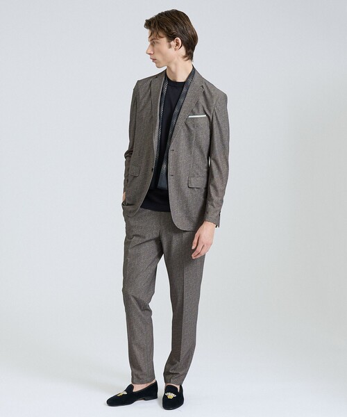 DESIGNWORKS(デザインワークス)の「【セットアップ対応】ナイロントリコット ダブルプリント ジャケット / ストレッチ / パッカブル仕様(テーラードジャケット・メンズ・グレー/ネイビー・46/44/52/50/48)」の15枚目の写真